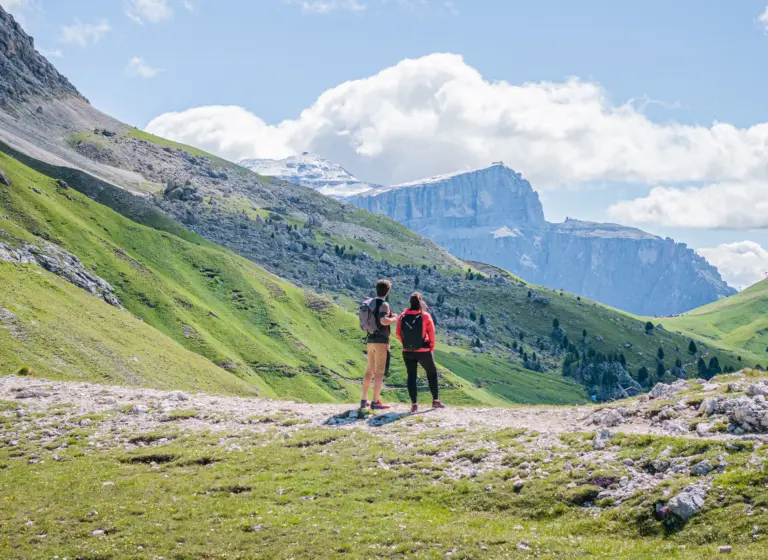 Weg zwischen Seiser Alm und Sellajoch