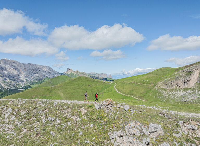 Weg zwischen Seiser Alm und Sellajoch