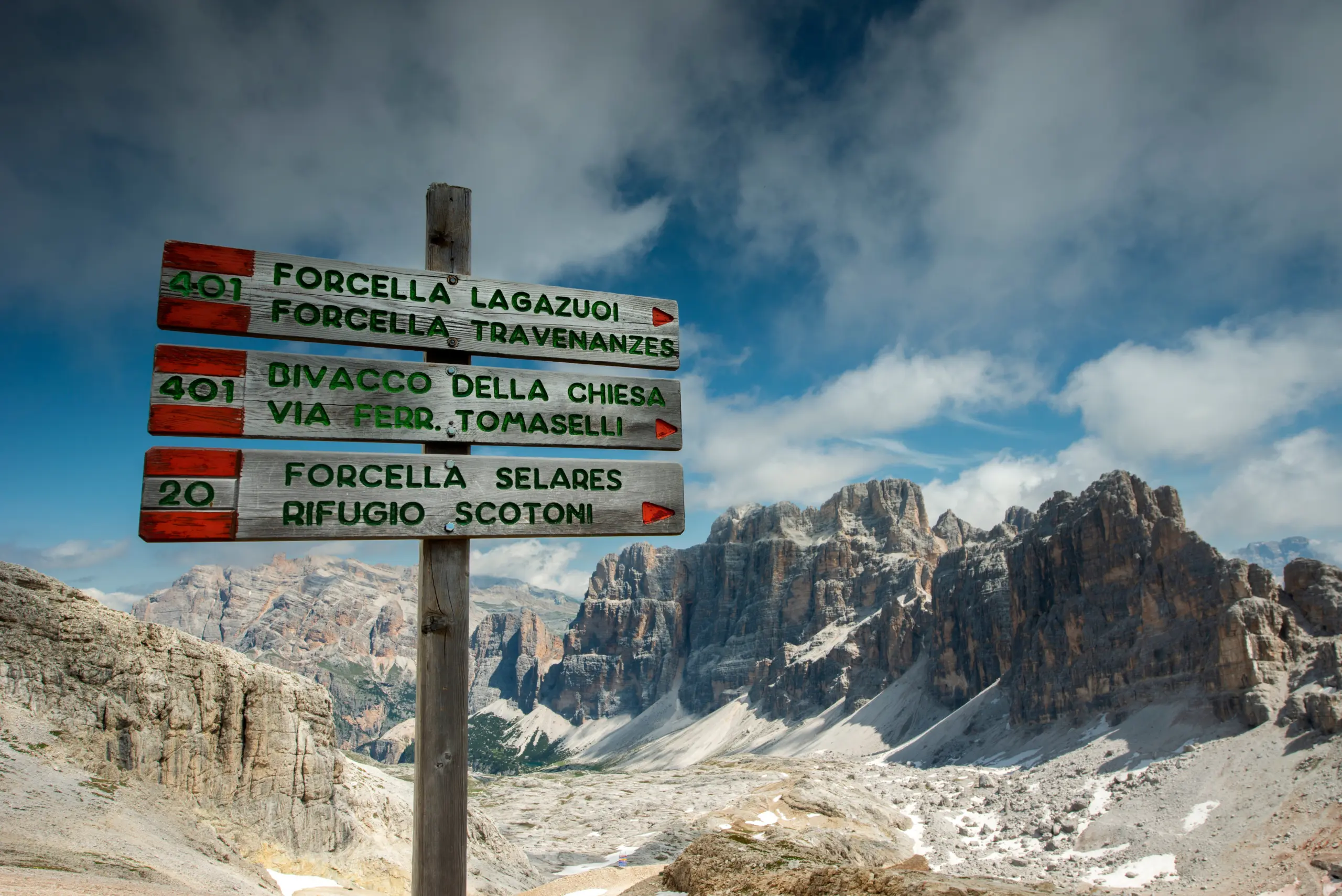 Wegweiser Lagazuoi